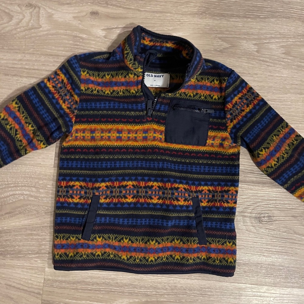 Old Navy Fleece Western Toddler Jacket Pullover 3T Fall